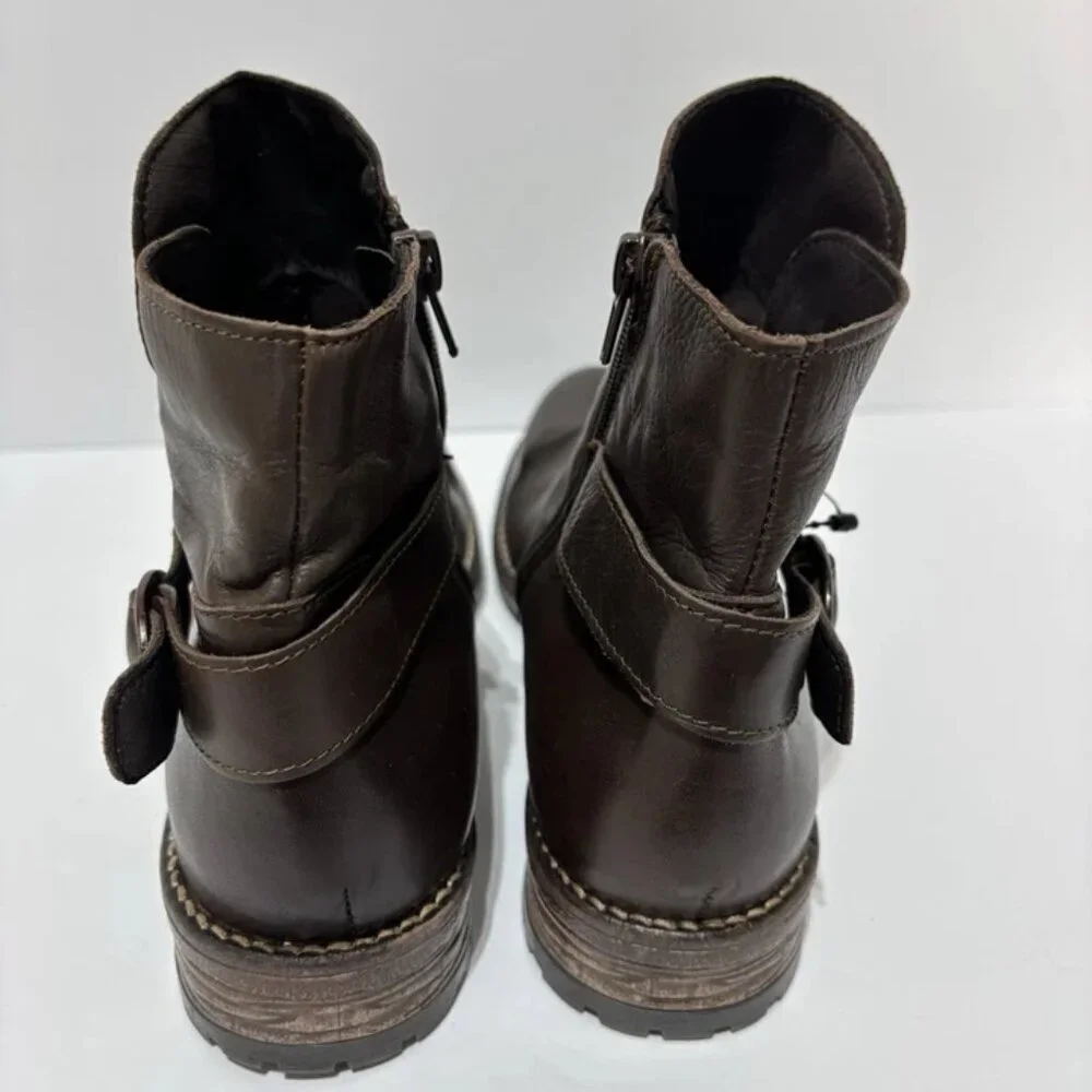 Avellini Women’s Brown Leather Boots, Size EUR 39, US 8 M - Picture 4 of 6